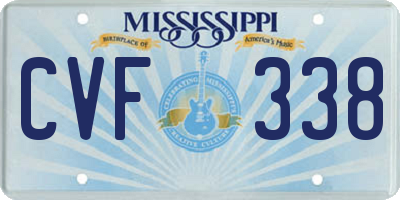 MS license plate CVF338