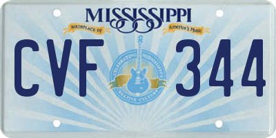 MS license plate CVF344