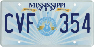 MS license plate CVF354