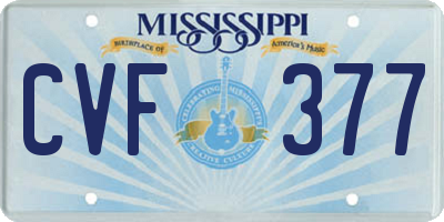 MS license plate CVF377