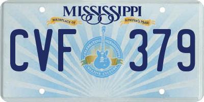 MS license plate CVF379