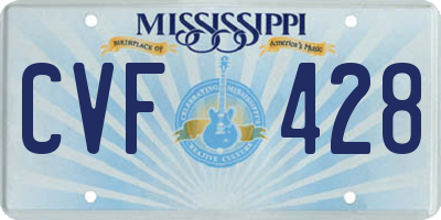 MS license plate CVF428