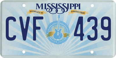 MS license plate CVF439
