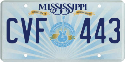 MS license plate CVF443