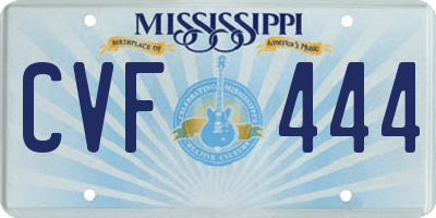 MS license plate CVF444
