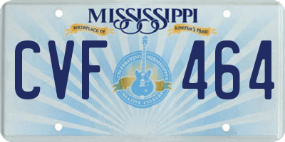 MS license plate CVF464