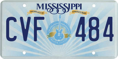 MS license plate CVF484
