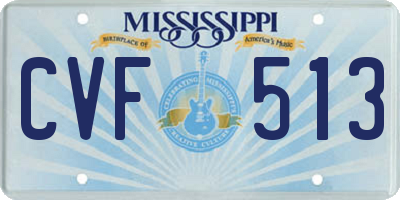MS license plate CVF513