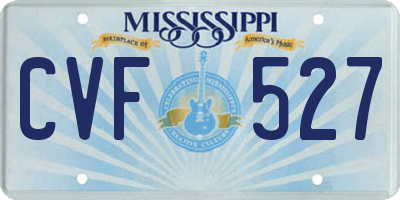 MS license plate CVF527