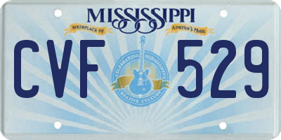 MS license plate CVF529
