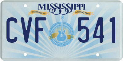 MS license plate CVF541