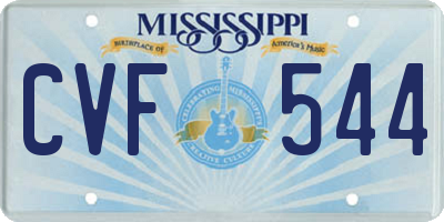 MS license plate CVF544