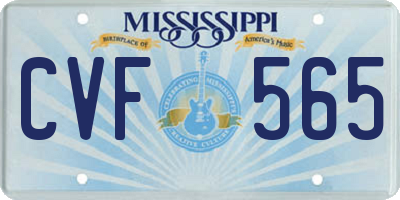 MS license plate CVF565