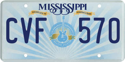 MS license plate CVF570