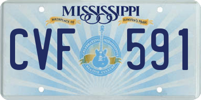 MS license plate CVF591
