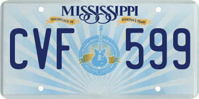MS license plate CVF599