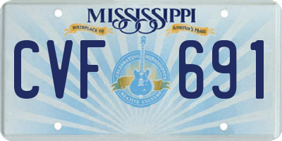MS license plate CVF691