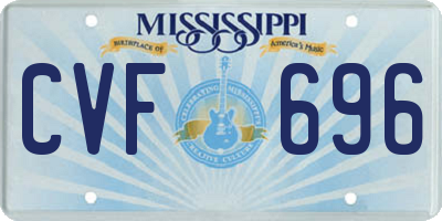 MS license plate CVF696