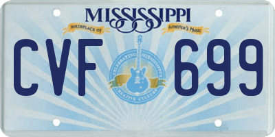 MS license plate CVF699