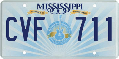 MS license plate CVF711