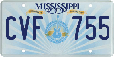 MS license plate CVF755
