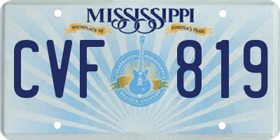 MS license plate CVF819