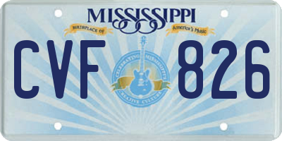 MS license plate CVF826