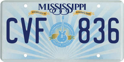 MS license plate CVF836