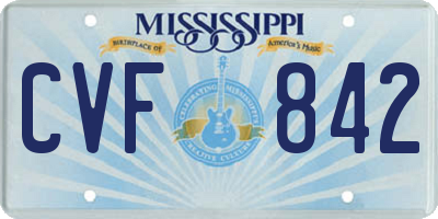 MS license plate CVF842
