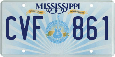 MS license plate CVF861