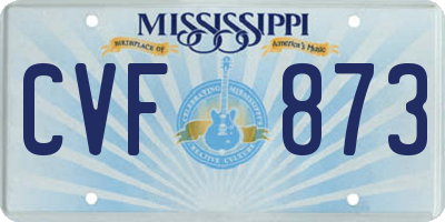 MS license plate CVF873
