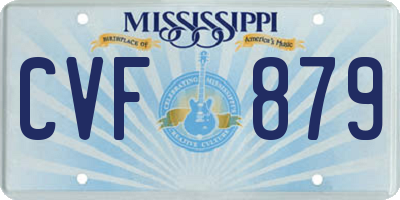 MS license plate CVF879