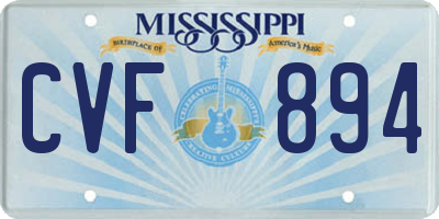MS license plate CVF894