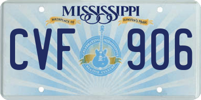 MS license plate CVF906