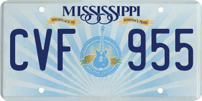 MS license plate CVF955