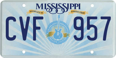 MS license plate CVF957