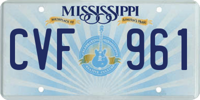 MS license plate CVF961