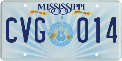 MS license plate CVG014