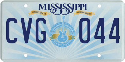 MS license plate CVG044