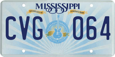 MS license plate CVG064