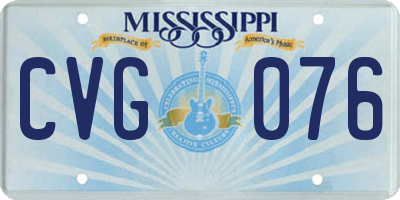 MS license plate CVG076