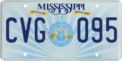 MS license plate CVG095