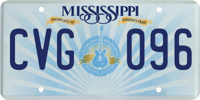 MS license plate CVG096