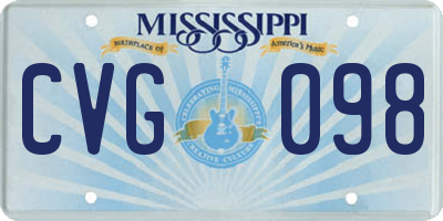 MS license plate CVG098