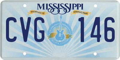 MS license plate CVG146