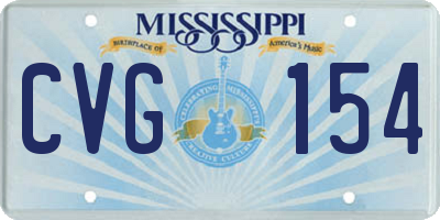 MS license plate CVG154