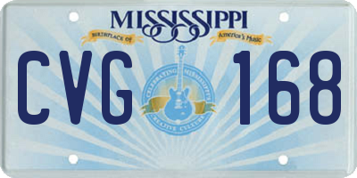 MS license plate CVG168