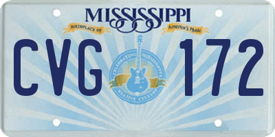 MS license plate CVG172