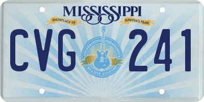 MS license plate CVG241