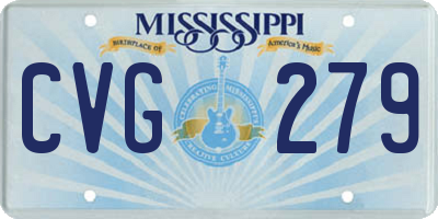 MS license plate CVG279